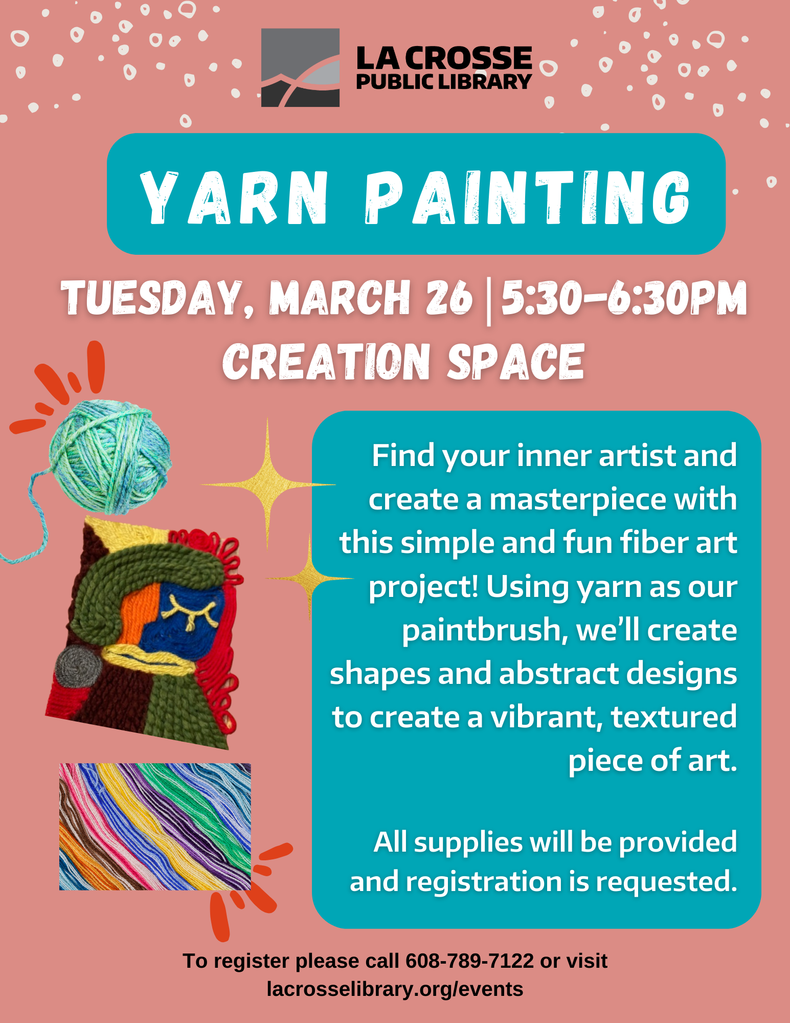 Yarn Painting La Crosse Public Library